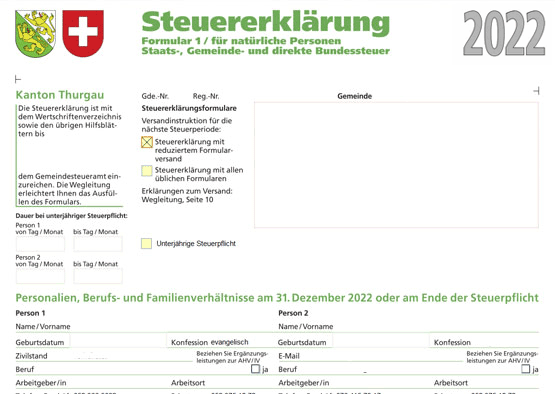 Steuererklärung 2022